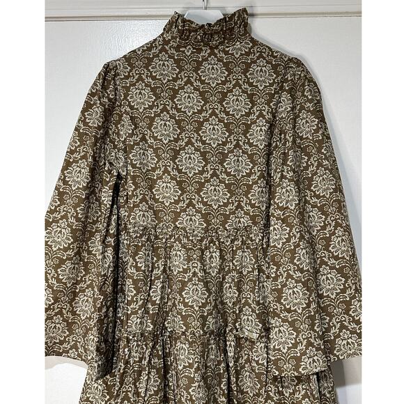 Hyacinth House Moss Printed Russell Mini Dress Olive Size XS NWT - Picture 14 of 16